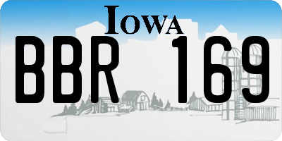 IA license plate BBR169
