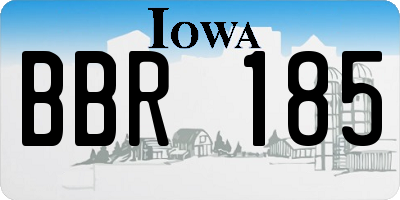IA license plate BBR185