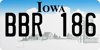 IA license plate BBR186
