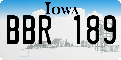 IA license plate BBR189