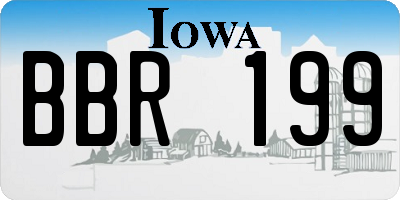 IA license plate BBR199
