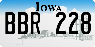 IA license plate BBR228