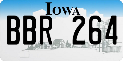 IA license plate BBR264