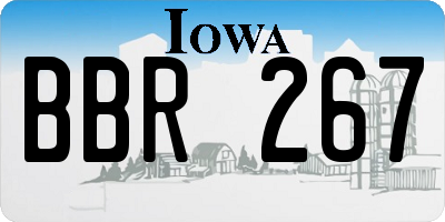 IA license plate BBR267