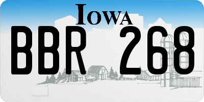 IA license plate BBR268