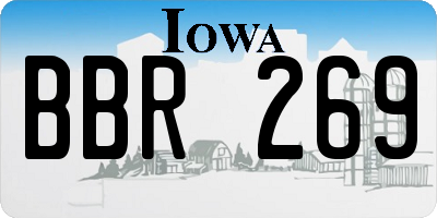 IA license plate BBR269