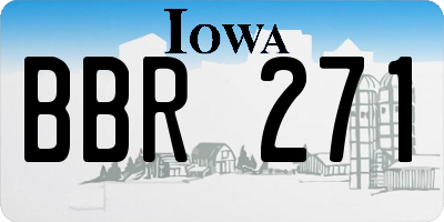 IA license plate BBR271