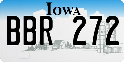 IA license plate BBR272