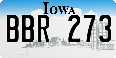 IA license plate BBR273