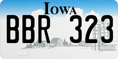IA license plate BBR323