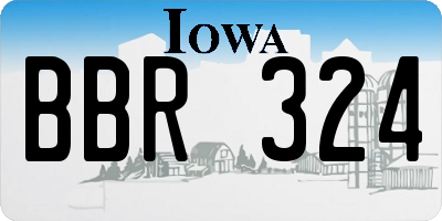 IA license plate BBR324