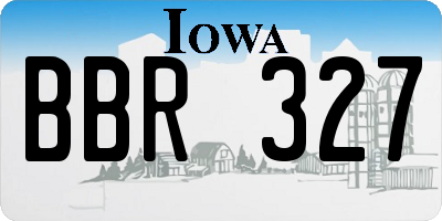 IA license plate BBR327
