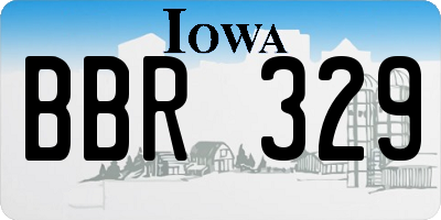 IA license plate BBR329