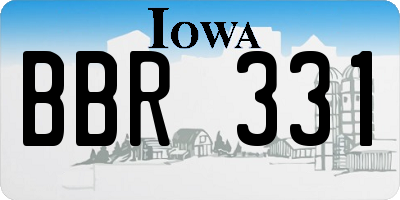 IA license plate BBR331