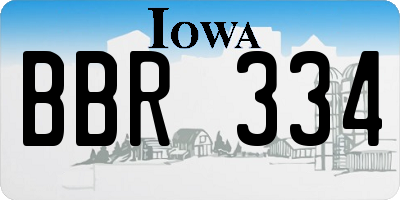 IA license plate BBR334