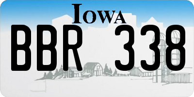 IA license plate BBR338