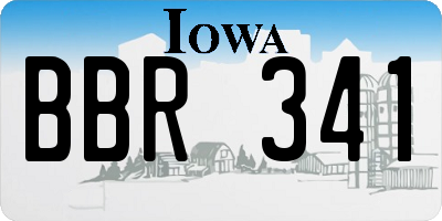 IA license plate BBR341