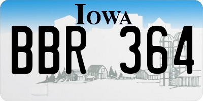 IA license plate BBR364