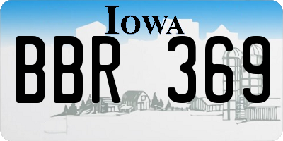 IA license plate BBR369