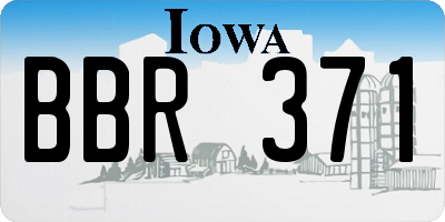 IA license plate BBR371