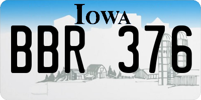IA license plate BBR376