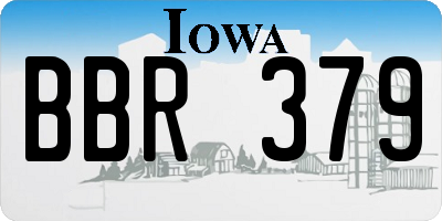 IA license plate BBR379