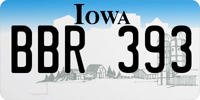 IA license plate BBR393