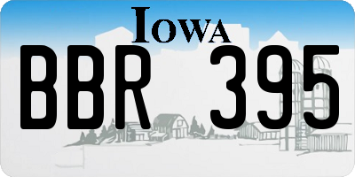 IA license plate BBR395