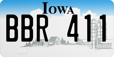 IA license plate BBR411