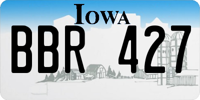 IA license plate BBR427