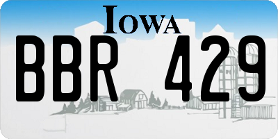 IA license plate BBR429
