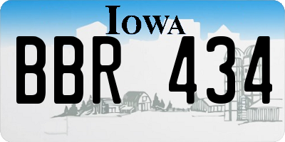 IA license plate BBR434