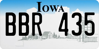 IA license plate BBR435