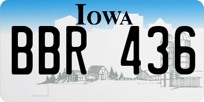IA license plate BBR436