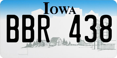 IA license plate BBR438