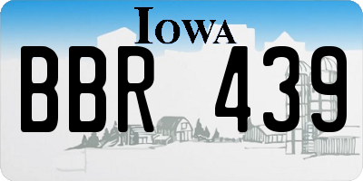 IA license plate BBR439