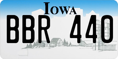IA license plate BBR440