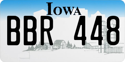 IA license plate BBR448