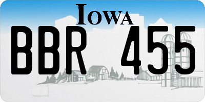IA license plate BBR455