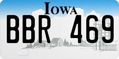 IA license plate BBR469