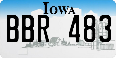 IA license plate BBR483