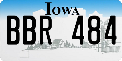 IA license plate BBR484