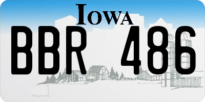 IA license plate BBR486