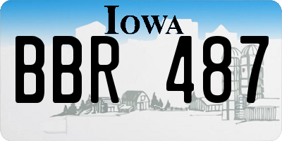 IA license plate BBR487