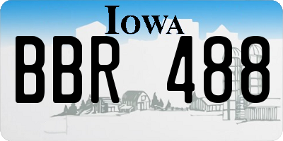 IA license plate BBR488