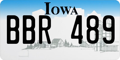 IA license plate BBR489