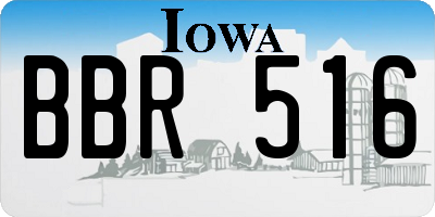 IA license plate BBR516