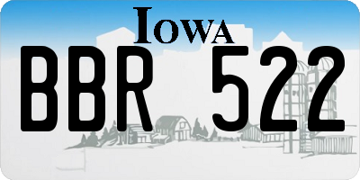 IA license plate BBR522