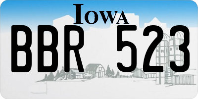IA license plate BBR523