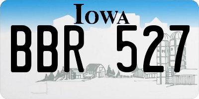 IA license plate BBR527
